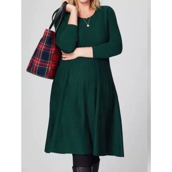 J. Jill NWT Swing Sweater Evergreen Dress XL - Picture 1 of 8